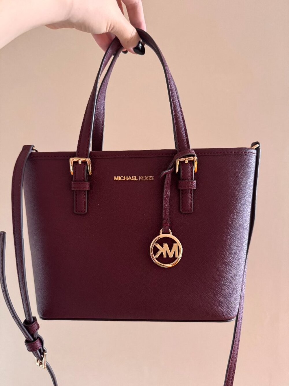 Michael Kors Jet Set Travel Extra-Small Saffiano Leather Top-Zip Tote Bag